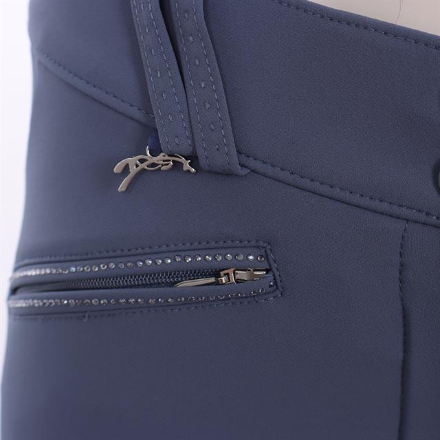 Pantalon d’équitation à basane grip Rocky Stone Pénélope Bleu