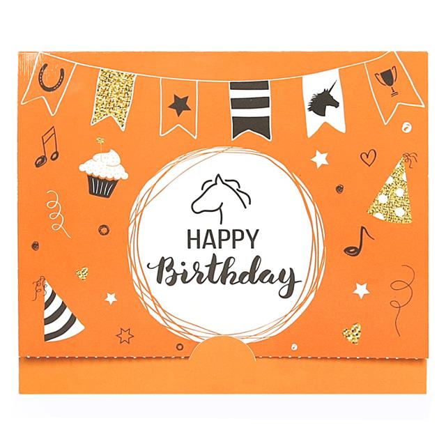 Pochette pour Carte-Cadeau Anniversaire Orange