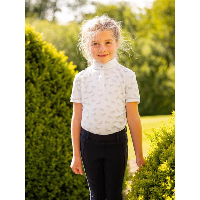 Polo de concours Mini Bella LeMieux Enfantss Blanc