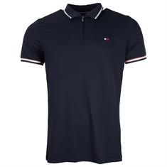 Polo Performance Zip Hommes Tommy Hilfiger Bleu foncé