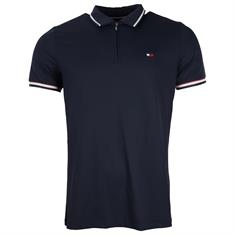 Polo Performance Zip Hommes Tommy Hilfiger Bleu foncé