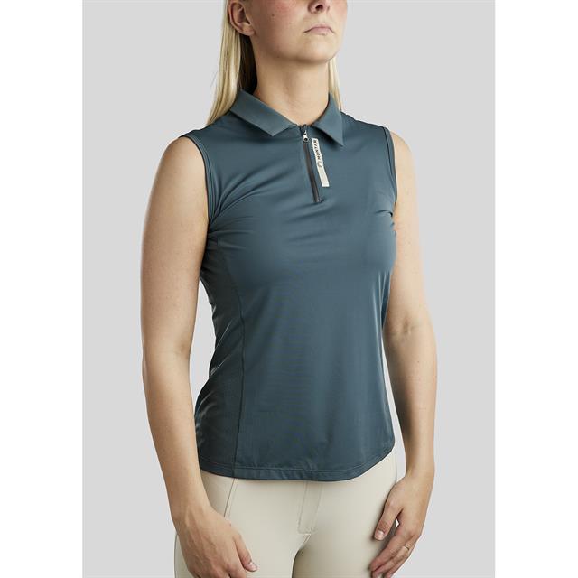 Polo sans manches MOStella Mesh Contrast Montar MID BLUE