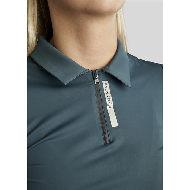 Polo sans manches MOStella Mesh Contrast Montar MID BLUE