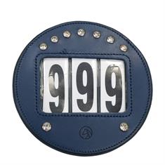 Porte-numéro Rond Strass HORSEGEAR Bleu foncé-argenté