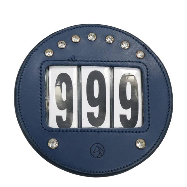 Porte-numéro Rond Strass HORSEGEAR Bleu foncé-argenté