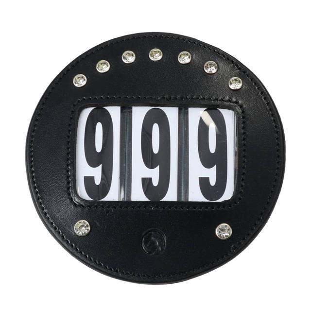 Porte-numéro Rond Strass HORSEGEAR Noir-argenté
