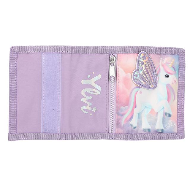 Portefeuille Ylvi avec ailes brodées Violet