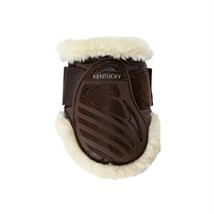 Protège-boulets mouton végan pour jeune cheval Kentucky Marron