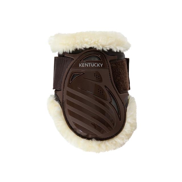 Protège-boulets mouton végan pour jeune cheval Kentucky Marron