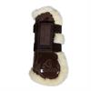 Protège-tendons Velcros élastiques mouton végan Kentucky Marron