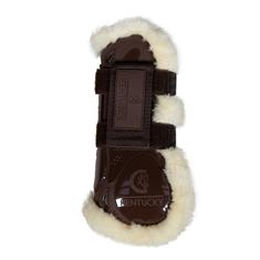 Protège-tendons Velcros élastiques mouton végan Kentucky Marron