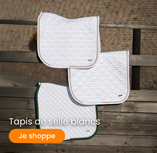 Row 1 banner 1 tapis de selle blanc