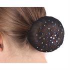 Résille pour cheveux Rhinestone QHP Noir-bleu