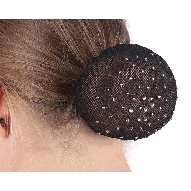 Résille pour cheveux Rhinestone QHP Noir-marron