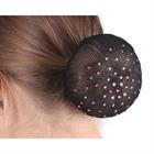 Résille pour cheveux Rhinestone QHP Noir-rose