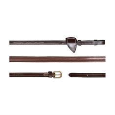 Rênes en caoutchouc 1/2 D Collection by Dy'on Marron