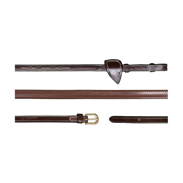 Rênes en caoutchouc 1/2 D Collection by Dy'on Marron