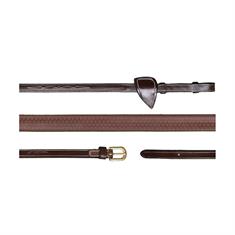 Rênes en caoutchouc 5/8 D Collection by Dy'on Marron
