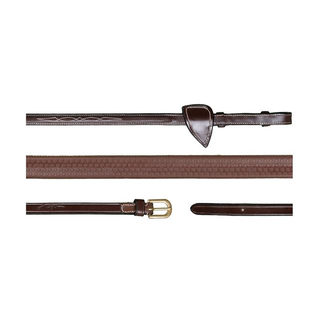 Rênes en caoutchouc 5/8 D Collection by Dy'on Marron