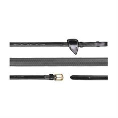 Rênes en caoutchouc 5/8 D Collection by Dy'on Noir