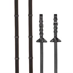 Rênes en caoutchouc Grip Continental LeMieux Marron-argenté