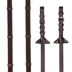 Rênes en caoutchouc Grip Continental LeMieux Marron moyen- argent