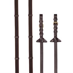 Rênes en caoutchouc Grip Continental LeMieux Marron moyen- or