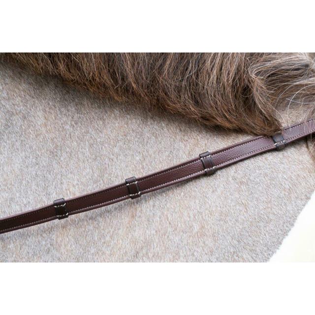 Rênes Hunter Grip avec arrêtoirs 5/8 D Collection by Dy'on Marron