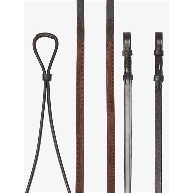 Rênes Hunter Rubber LeMieux Marron