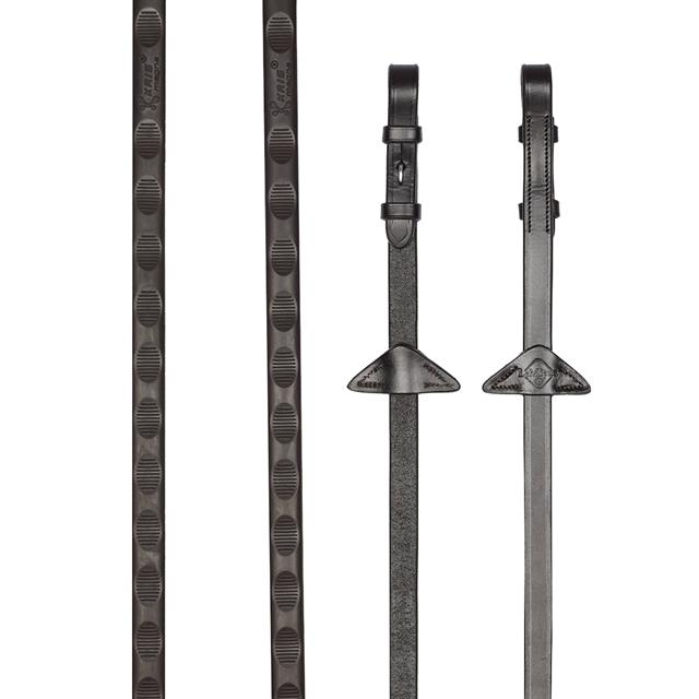 Rênes Magna Grip Rubber LeMieux Marron-argenté