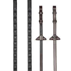 Rênes Magna Grip Rubber LeMieux Marron moyen- argent