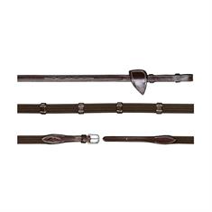 Rênes Tissu avec Arretoirs Usc Dy'on Marron