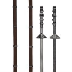 Rênes Webbed Continental LeMieux Marron-argenté