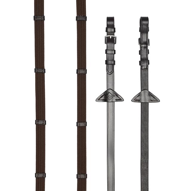 Rênes Webbed Continental LeMieux Marron-argenté