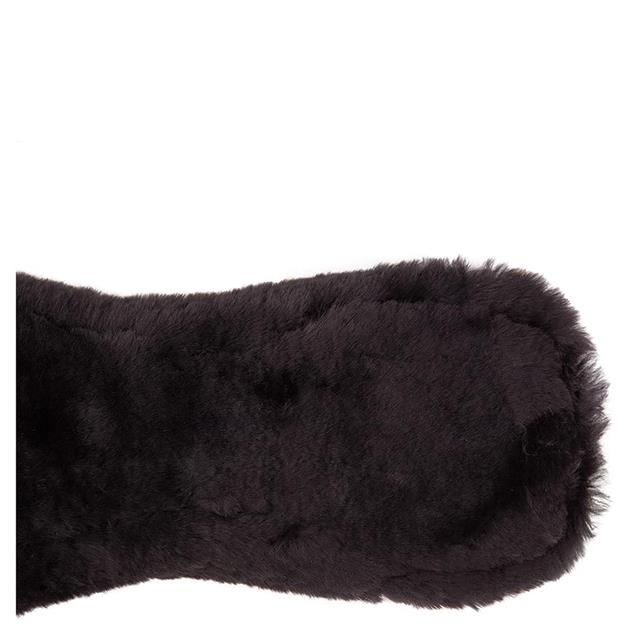 Sangle De Dressage Anatomique En Peau De BR Noir-noir