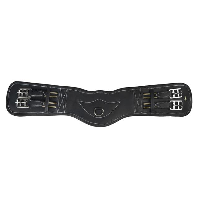 Sangle de dressage cuir Horka Noir-argenté