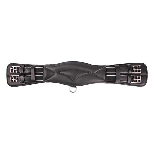 Sangle de dressage cuir Horka Noir-argenté