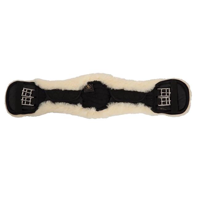 Sangle Dressage Fourrure mouton Cheviot BR Noir-beige