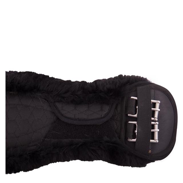 Sangle Dressage Fourrure mouton Cheviot BR Noir-noir