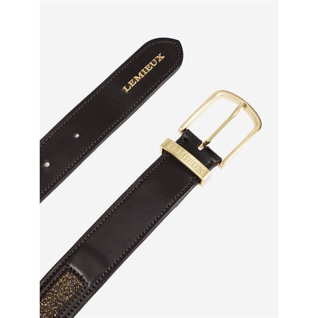 Sangle en cuir Crystal Insert LeMieux Marron