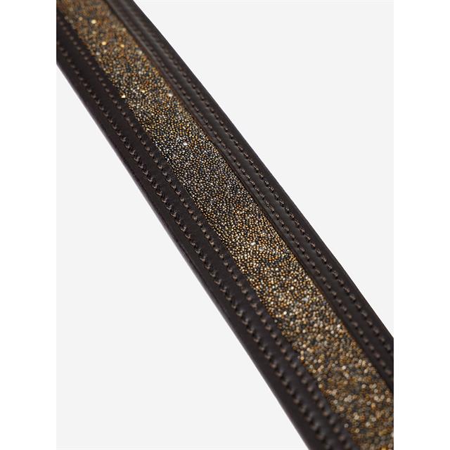 Sangle en cuir Crystal Insert LeMieux Marron