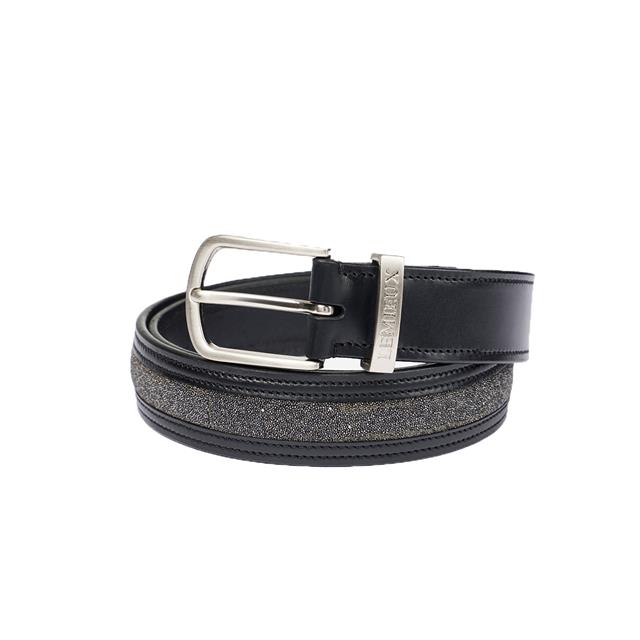 Sangle en cuir Crystal Insert LeMieux Noir
