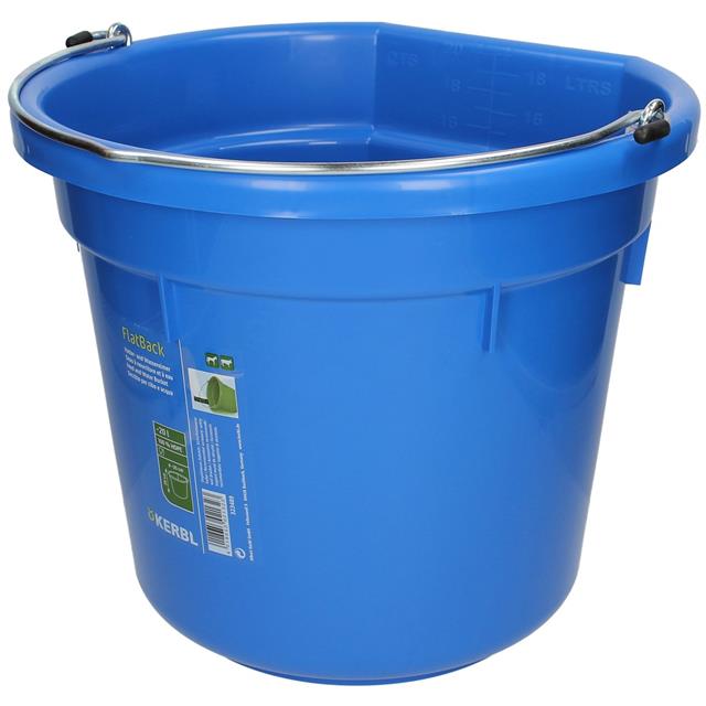 Seau Eau et Nourriture Flatback Kerbl Bleu