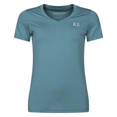 T-shirt col en V Kingsland Turquoise