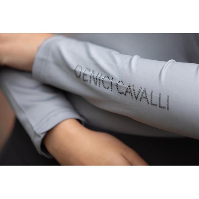 T-shirt d'entraînement à manches longues Denici Cavalli Shadow Harry's Horse Argenté