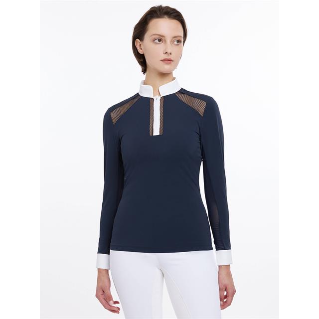 T-shirt de concours Camille manches longues LeMieux Bleu foncé