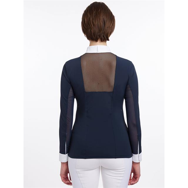 T-shirt de concours Camille manches longues LeMieux Bleu foncé