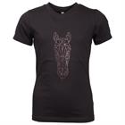 T-shirt EJGlitter Horse Enfantss Epplejeck Noir-doré
