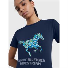 T-shirt Horse Art Print Tommy Hilfiger Bleu foncé