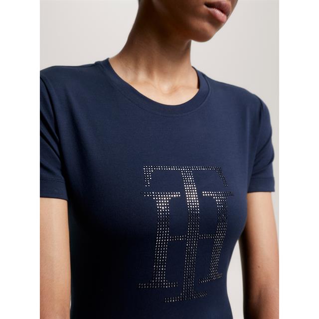 T-shirt Manhattan Rhinestone Tommy Hilfiger Bleu foncé